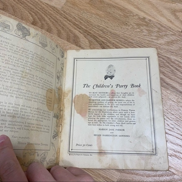 Vintage The Children’s Party Book Marion Jane Parker Frances Tipton Hunter - Picture 4 of 4